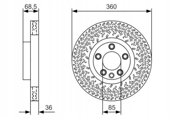 Bosch 0 986 479 B12 Гальмівний диск передній вентильований 0 986 479 b12