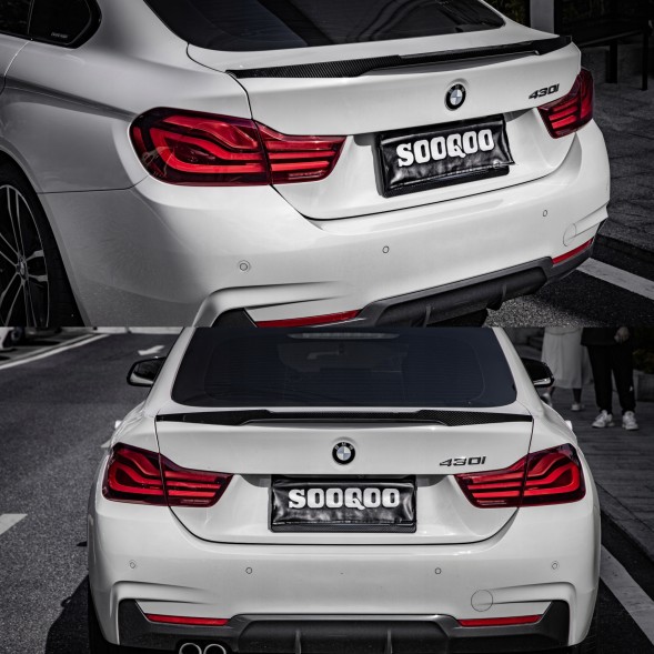 Китай T-007 Карбоновий спойлер на кришку багажника BMW 4 Series F36 у стилі M4 (Dry-Carbon)