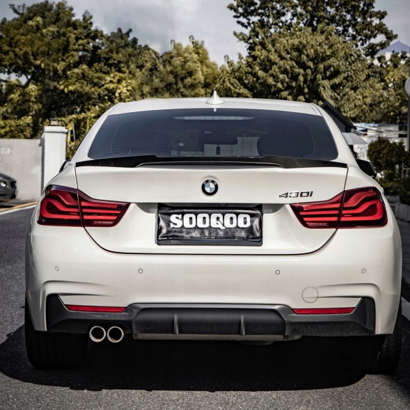 Китай T-007 Карбоновий спойлер на кришку багажника BMW 4 Series F36 у стилі M4 (Dry-Carbon)