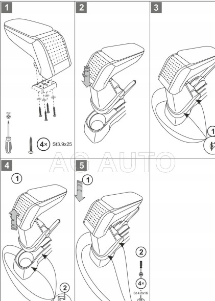 Rati V00799 Підлокітник Toyota Yaris 2014-2020