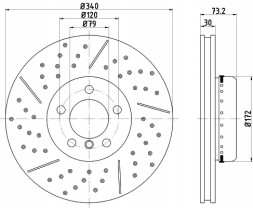 Hella 8DD 355 120-821 Hella 8dd 355 120-821 гальмівний диск