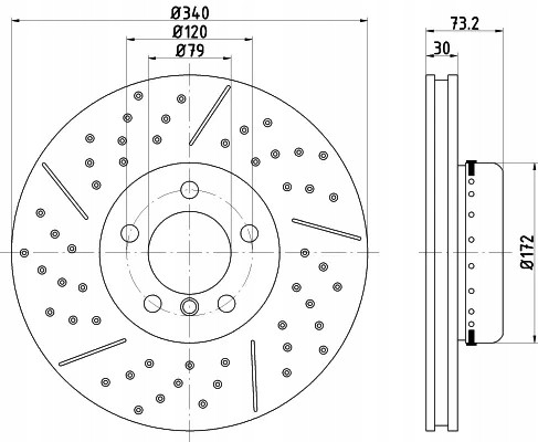 Hella 8DD 355 120-821 Hella 8dd 355 120-821 гальмівний диск