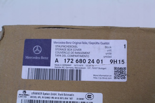 Mercedes-Benz OE A1726802401 ПІДЛОКІТНИК MERCEDES SLK R172