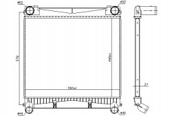 Nissens 961140 Інтеркулер впускного охолоджувача повітря land rover range rover iii