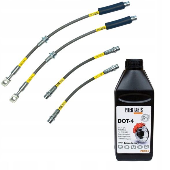 PiterParts 11212150001 Гальмівні шланги в сталевому обплетенні OPEL ASTRA G (барабанні гальма), відповідність OEM
