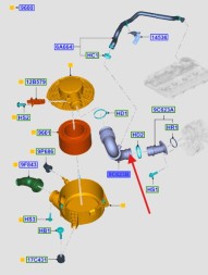 Ford OE AB39-9C623-AG, AB3Z9C623K ТРУБКА ФІЛЬТРА ПОВІТРЯ 2.2 TDCI RANGER 2011- OEM 2302982 _ AB39-9C623-AG