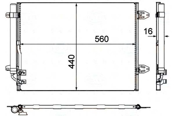 Behr Hella Service 108724981 BRH Brh8fc 351 319-421 конденсатор кондиціонера vw passa + помічник водія #33