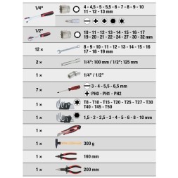 917 0797 KS TOOLS Універсальний набір інструментів 1 4 1 2 97 шт