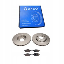 Quaro 2× Гальмівний диск Quaro вентильований 280 мм передній QD9334 + Quaro QP0827 Набір гальмівних колодок, дискові гальма