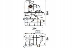 Behr Hella Service BRH8MA 376 903-031/RS8 РОЗШИРЮВАЛЬНИЙ БАК РІДИНИ ДЛЯ РАДІАТОРА BEHR HELLA