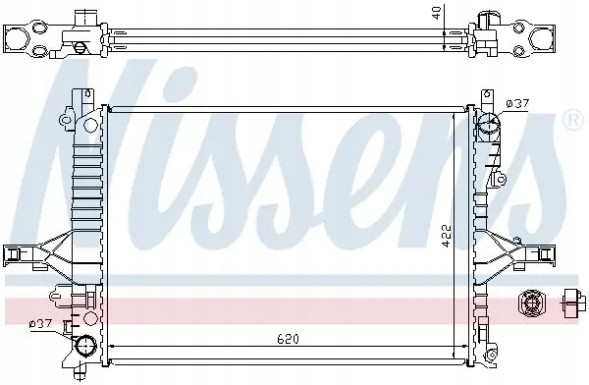 Nissens 65557A Охолоджувач води 65557а nissens volvo s60 s80 i