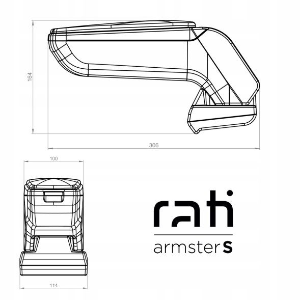 Rati V00584 Стандартний подлокник opel astra h 2004-2013 р.В