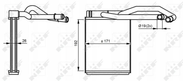 NRF 54290 Nrf 54290 теплообмінник, опалення салону
