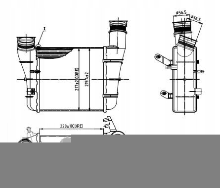 Abakus 003-018-0007 Інтеркулер audi a4 b6 b7 1.9 2.0 tdi