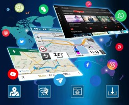 Unknown A3854 Автомобільне радіо з GPS навігацією, сенсорним екраном, CarPlay, 4GB RAM, 64GB пам'яті для Touareg