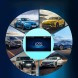 Unknown A3854 Автомобільне радіо з GPS навігацією, сенсорним екраном, CarPlay, 4GB RAM, 64GB пам'яті для Touareg