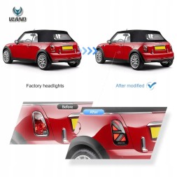 VLAND LDMC26 510191-2 mhm Задні ліхтарі комплект Vland Led Bar Neon Діодні Тюнінг Mini Cooper r50 r52 r53 01-