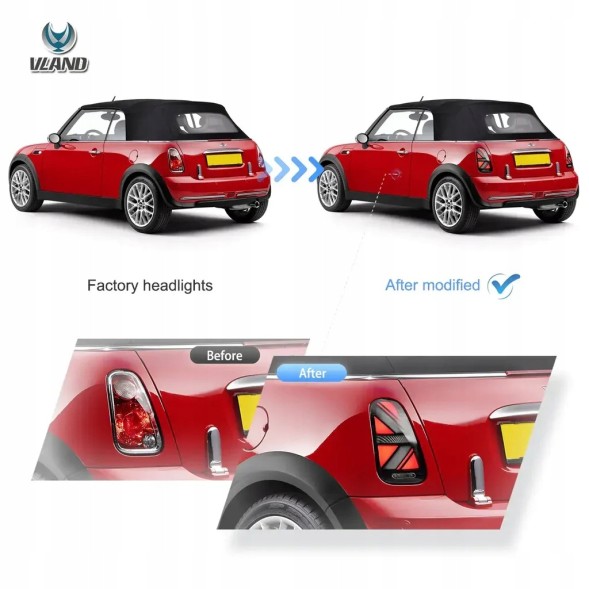 VLAND LDMC26 510191-2 mhm Задні ліхтарі комплект Vland Led Bar Neon Діодні Тюнінг Mini Cooper r50 r52 r53 01-