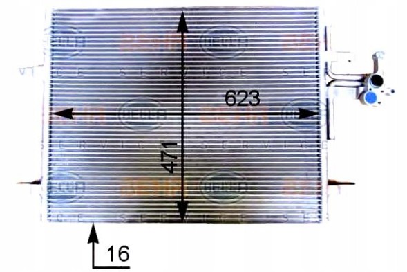 Hella HEL8FC 351 343-141/RS2 Конденсатор кондиционер hella 31332027 35