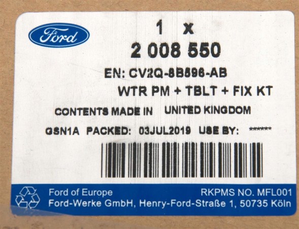 Ford OE CV2Q-8B596-AB КОМПЛЕКТ ГРМ З НАСОСОМ FORD 1.5 1.6L SOHC DIESEL