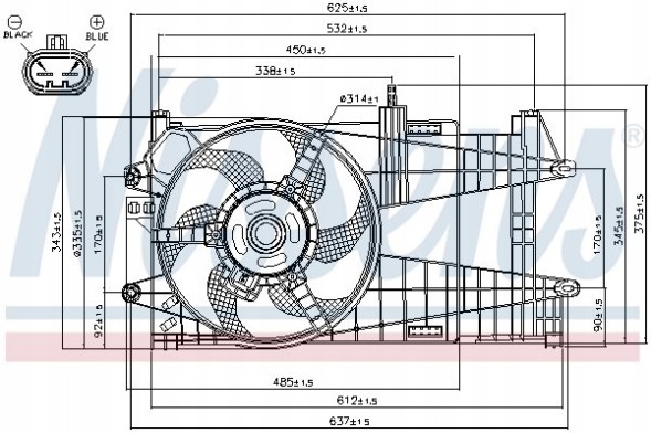 Nissens 85163 Вентилятор радіатора - nissens 85163