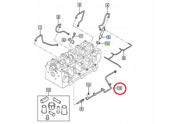 Ford OE 4M5Q-6M091-AB Шнур свічок розжарювання mondeo mk4 s-max mk1-1745678 _ 4м5q-6м091-ab