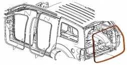 Dodge OE 55364425AG ПРОКЛАДКА ЛЮКА БАГАЖНИКА ОРИГІНАЛЬНА DODGE DURANGO HB, CHRYSLER ASPEN