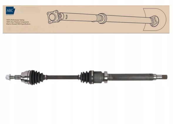 Китай abc-x351/1F ПІВОС ПРАВА FORD Focus MK4 IV 2.0 EcoBlue АВТОМАТИЧНА КОРОБКА