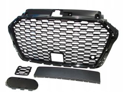 FP FPGR8V2B1 Гриль атрапа Audi A3 8V ліфт 2017-2020 RS look black глянець гриль PDC радар
