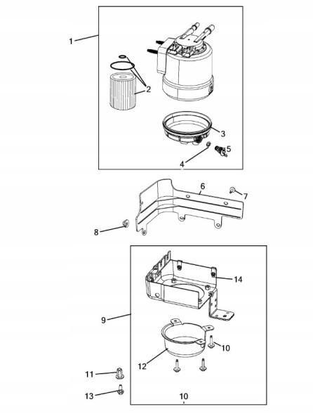 Mopar 68302026AD Захист паливного фільтра, кріплення MOPAR OE для JEEP, Wrangler, Gladiator, з ASO