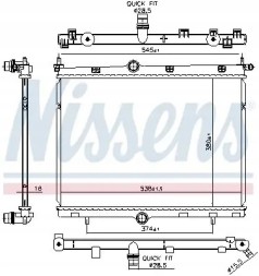 Nissens 606859 Охолоджувач води 606859 nissens