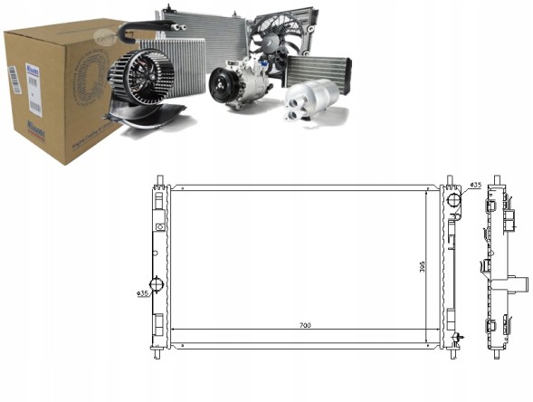 Nissens 61019 Кулер для двигуна chrysler sebring 07- 2.0 crdi