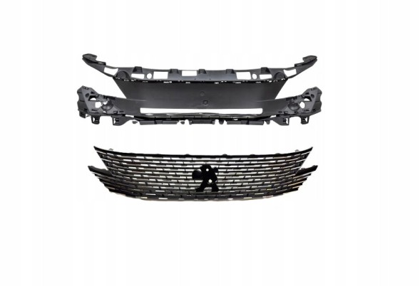 Китай PEUGEOT 3008 II LIFT 20- ATRAPA GRILL CZARNY + CHROM + STELAŻ WZMOCNIENIE KONSTRUKCJA GÓRNE ZDERZAKA NOWE PEUGEOT 3008 LIFT 20- РЕШІТКА РАДІАТОРА ЧОРНА + ХРОМ + КРОНШТЕЙН ПІДСИЛЕННЯ