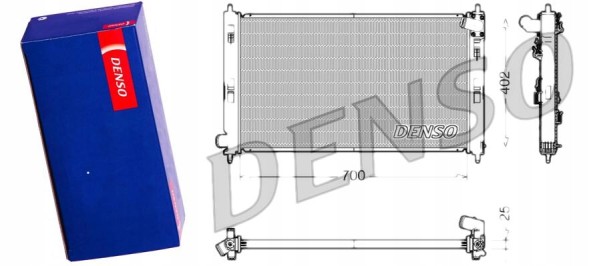 Denso DRM45032 Denso радіатор охолодження двигуна citroen peugeot mitsubishi