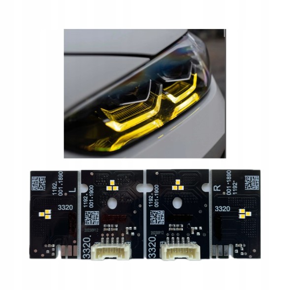 CHINA DRL 4/M3/M4 G22/G23/G80/G82 LED Модулі csl yellow drl для bmw 4 g22/g23, i4 g26, m3 g80, m4 g82 led, кпл.