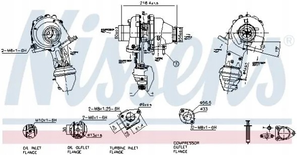 Nissens 93416 Турбокомпресор турбіна 93416 nissens opel astra