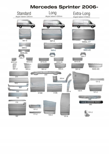 PC 50622223 РЕПЕРАТУРНІ ДВЕРІ ДВЕРІ ЗАДНІЙ SPRINTER CRAFTER 906
