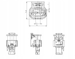 e-connectors 42871300/42831300/4F0973702/1-1718643-1/ZEST/100 Заглушки типу 4F0973702 (комплект з конекторами - 100 шт)