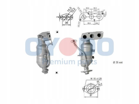 Oyodo 10N0086-OYO Каталізатор toyota 10n0086-oyo oyodo