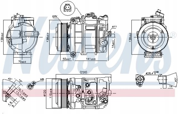 Nissens 890379 Компресор кондиціонера - nissens 890379