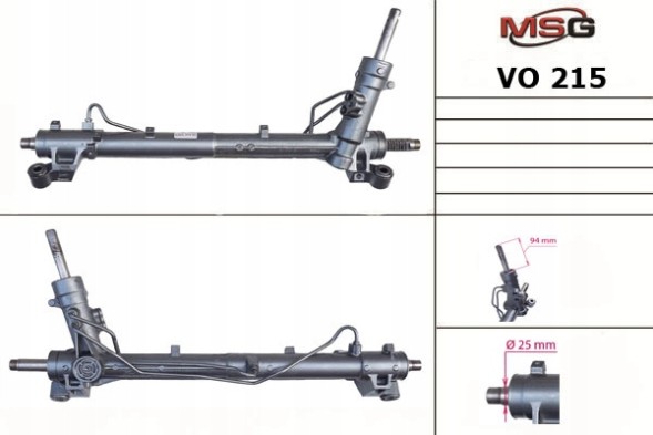 MSG VO215NEW Рульова рейка Volvo V50 04-07 Volvo S40 04-12 Volvo C30 06-13