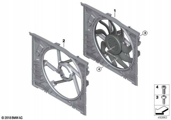 KAMEX KAMEX-17428477379 Рама вентилятора радіатора bmw 3 4 g20 g21 g22 g23 g26 кришка 17428477379