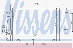 Nissens 1850 096 Охолоджувач кондиціонера opel astra h 04- 1.2 і 16v