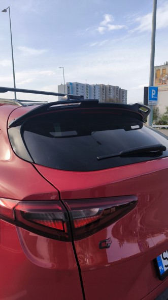 Китай ALFA ROMEO STELVIO LOTKA SPOILER DOKŁADKA CZARNY POŁYSK Задній спойлер чорний глянець ABS для легкових автомобілів