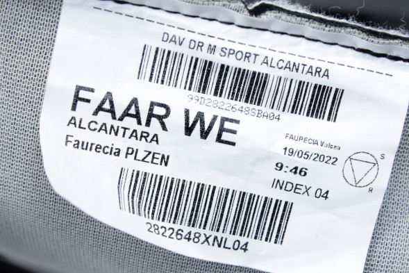 BMW OE 5A64397 52105A64397 ОБШИВКА СПИНКИ СПОРТИВНОГО СИДІННЯ M АЛЬКАНТАРА VEGANZA BMW F70 F74 GC