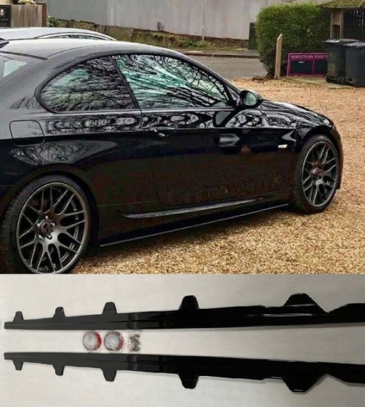 Китай 113VCP22222 НАКЛАДКИ БІЧНІ ПОРОГОВІ ПЛАНКИ ПІД ПОРОГИ BMW E92 E93 ЧОРНИЙ ГЛЯНЕЦЬ М ПАКЕТ