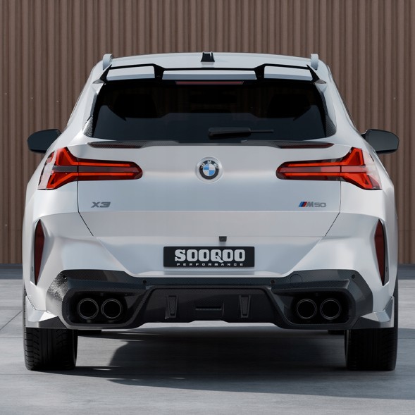 Китай T-539 Карбоновий центральний спойлер BMW X3 G45 в стилі SOOQOO (Dry-Carbon)