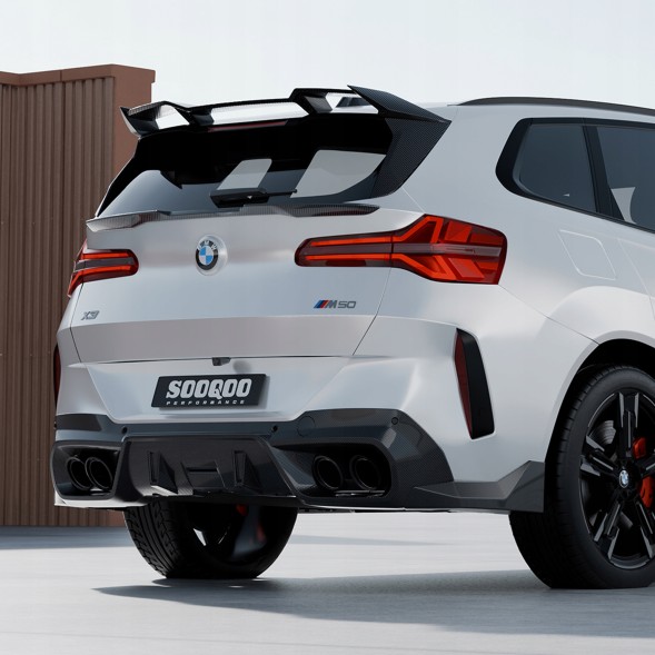 Китай T-539 Карбоновий центральний спойлер BMW X3 G45 в стилі SOOQOO (Dry-Carbon)
