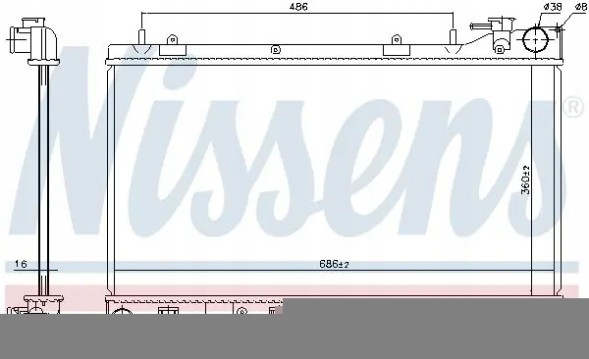 Nissens 64122 Охолоджувач води 64122 nissens subaru forester ii