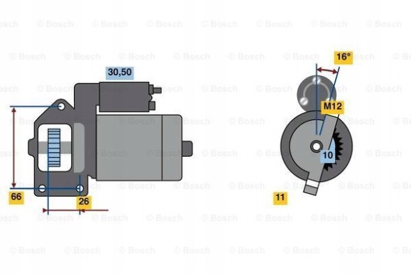 Bosch 0 986 024 040 Стартер bosch 0 986 024 040